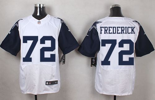 Nike Cowboys #72 Travis Frederick White Men's Stitched NFL Elite Rush Jersey